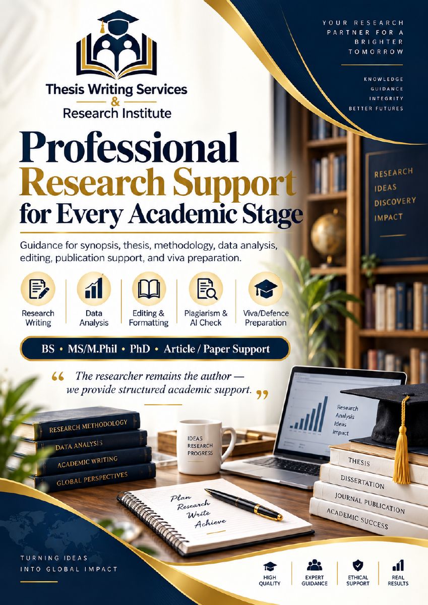 Cover of the Thesis Writing Services and Research Institute brochure
